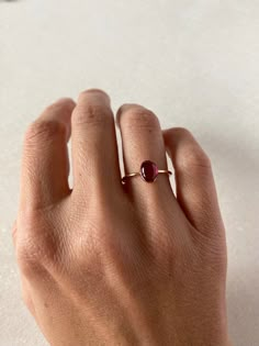 Ruby Ring Gold Ring Band Birthstone Ring Pink Ruby Oval - Etsy Canada Gold Ring Ruby Stone, Small Gemstone Rings, Pink Ruby Ring, Oval Ruby Ring Design, Rubi Ring, Ruby Ring Simple, Ruby Cabochon Ring, Gem Stone Rings, Cute Jewelry Rings