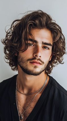 👑 curly hairstyles for guys: Sophisticated Male Long Curly Hairstyles Look Men’s Hairstyles Medium To Long, Mid Curly Hair Men, Hair Styles For Long Hair Men, Latino Haircuts, Curly Hairstyles Male, Curly Hairstyles For Guys, Box Braids Ponytail, Man With Curly Hair, Hairstyles For Guys