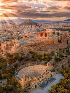 an aerial view of the acrobatic arena in the ancient city of rome