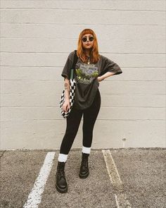 Grunge Style Aesthetic, Look Grunge, Estilo Indie, Look Rock, Legging Outfits, Looks Black