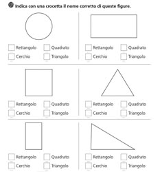 the worksheet for teaching how to draw shapes with pictures and words in spanish