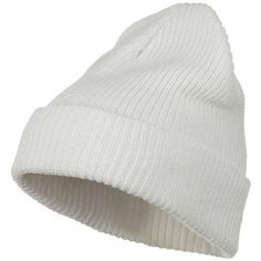 Beanie - White Eco Cotton Ribbed XL Cuff Beanie // e4Hats White Beanie Outfit, Closet Built Ins, Beanie Outfit, Long Beanie, Cute Beanies, Women Hats Fashion, White Beanies, Grey Beanie, White Hat