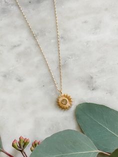 This dainty necklace is a lovely nod to a Monstrance. The radiant sunburst reminds us of the glorious transfiguration of our Lord and that we are each called to be examples of His radiance here on earth. This necklace would also make a lovely gift for First Communion when they are first taking The Eucharist and understanding of His Real Presence, or a great reminder of His Presence as a gift for Confirmation. Also available, are our Adoremus Stud Earrings. The .5" pendant is strung on a 16" barl Sunburst Necklace, The Eucharist, Here On Earth, Eucharist, Confirmation Gifts, Pretty Jewelry, First Holy Communion, Baptism Gifts, Our Lord