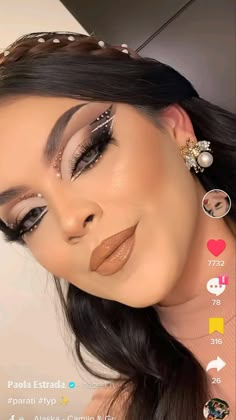 Glamour Makeup Looks, Exotic Makeup, Makeup Is Life, Makeup Eye Looks, Creative Eye Makeup, Bridal Makeup Looks, Glowing Makeup, Glamour Makeup, Eye Makeup Art