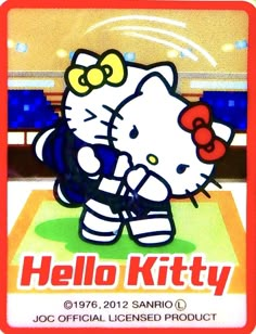 an image of a hello kitty card for the 2010 - 2012 sanrioo soccer team