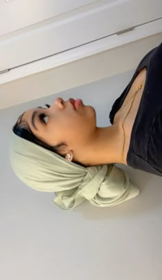 Slick Back Bun With Head Wrap, Cute Hair Covering, Wrap Up Hairstyles, Headscarf Bun Tutorial, Slick Back Bun With Head Scarf, Christian Head Wrap, Ways To Wear A Headscarf, Hair Veiling Spiritual, Christian Hijab Head Coverings