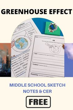 the middle school sketch notes and cer are available for students to use on their homeschool