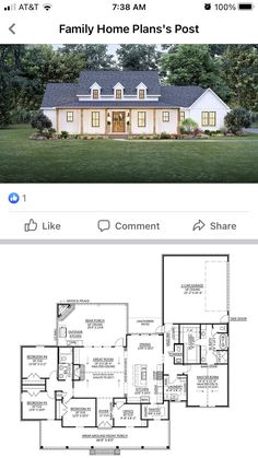 the floor plan for this house is shown in two different views, and it's not