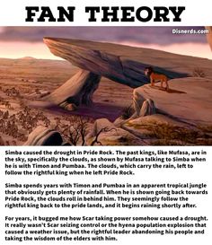 the lion king story is shown in this cartoon, with an image of a man standing on