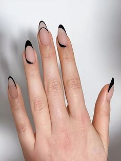 Nail Aesthetic, Almond Acrylic, 2024 Nails, Matte Black Nails, Black Acrylic Nails, Fake Nails With Glue, Hair Nails, Stick On Nails, Nail Inspiration