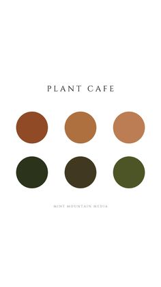 the cover of plant cafe's latest album, featuring five different color palettes