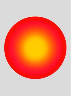 an orange and yellow circle on a gray background