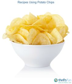 a white bowl filled with yellow potato chips