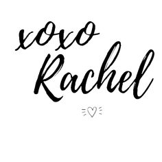 the words exo rachel written in black ink on a white background with a heart