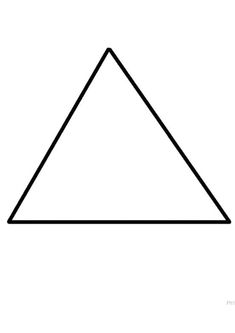 a black and white drawing of a triangle