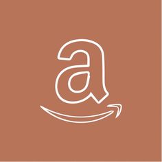 an amazon logo with the letter a in it's center, on a brown background