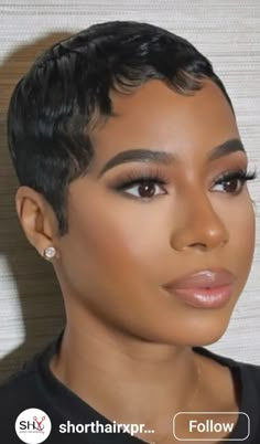 Short Hair For Black Women Pixie, Short Black Pixie Haircut, Shaved Hair Black Women, Permed Pixie Hairstyles, Blonde Short Hair Black Women, Low Maintenance Pixie Haircut, Natural Pixie Haircut Black Women, Pixie Cut Outfits