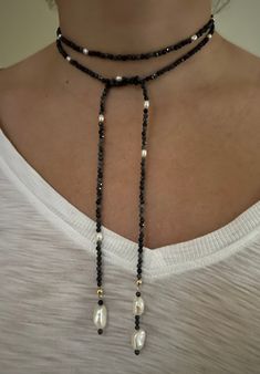 Lariat Wrap Necklace - Wear 4+ more Ways – Mac & Ry Jewelry Leather Lariat Necklace, Wrap Around Necklace, Beaded Wrap Necklace, Necklace Beads Ideas, Necklace Ideas Handmade, Beads Necklace Ideas, Bead Necklace Diy, Diy Beaded Necklace, Bead Necklace Ideas