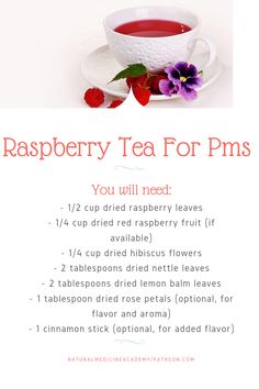 Women know how toxic medications for pms can be. This is why we turn to  this raspberry tea blend recipe, in order to naturally find pain relief! Click the link for the full instructions on how to make this tea blend! Herbal Tea Blends For Women, Herbal Elixir Recipes, Berry Tea Recipe, Tea Magick, Dream Bookstore, Healing Tea Recipes, Potion Recipes, Healing Teas, Green Witchery