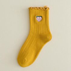 You can't resist grabbing a pair of these sweet fruit socks! Description: Thickness: StandardSocks Tube Height: Middle TubeOrigin: CN(Origin)Material: Cotton Cute Cotton Socks For Fall, Trendy Yellow Socks For Gift, Yellow Cotton Socks For Spring, Pineapple Funny, Kawaii Embroidery, Embroidery Fruit, Cartoon Avocado, Summer Tube, Fruit Crafts