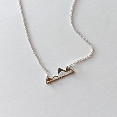 Mountain Range Silver Necklace – Elevation Goods Silver Mountain, Stationary Gifts, Sterling Silver Chain Necklace, Women's Jewelry And Accessories, Home Candles, Mountain Range, Silver Chain Necklace, Sterling Silver Chain, Sales Gifts