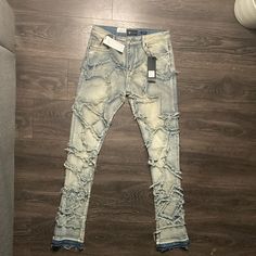 Brand New Stacked Jeans With Tags White Forces, Stacked Jeans, Clothes Brand, Boy Jeans, Abercrombie Jeans, Citizens Of Humanity Jeans, Striped Jeans