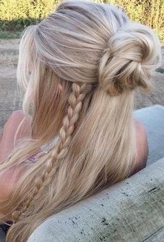 School Hairstyles, Casual Hairstyles, Hairstyles For School, Diy Hairstyles, Summer Hairstyles