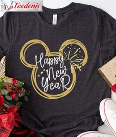 Disney New Years, Disney New Years Eve, Happy New Year Vintage, Disney Gifts For Adults, New Year Vintage, Gifts For Disney Lovers, Family Disney Trip