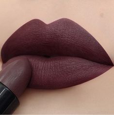 Each and every pigmented shade is made with a creamy rich formula that has a no-shine matte finish. Color Description: A deep vampy eggplant Violet Lipstick, Long Shiny Hair, Makeup Hacks Tutorials, Beautiful Lipstick, Lipstick Kit, Purple Lips, Dark Lipstick, Eye Makeup Designs, Beautiful Lips