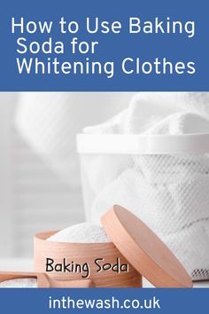 Learn how to use baking soda for whitening clothes including pre-treatment, machine and hand washing, plus tips for keeping clothes white. Best Way To Whiten Clothes, Wash Clothes With Baking Soda, How To Clean White Clothes, How To Brighten White Clothes, How To Make White Clothes White Again, White Clothes Washing Tips