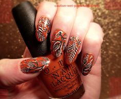 Out Of Africa by Caution: Wet Paint Enjoy Your Vacation, Manicure And Pedicure, How To Do Nails, You Nailed It, Manicure, Tie Dye, Dye, Nail Art