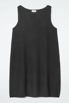 Riffing on '70s styles, this mini shift dress is designed with a square neckline and boxy, A-line silhouette. It's crafted from boiled RWS wool and offered in an enduring black hue that's effortless to style.  Regular fitThis product contains Responsible Wool Standard TE-00047206 (RWS) wool fiber from farms certified to animal welfare and land-management requirements Shell: 100% RWS Wool. Excluding trims / Dry clean Back length of size S is 34.25" / Model wears a size S Winter Workwear Dress With Square Neck, Square Neck Winter Workwear Dress, Timeless Knitwear, Dress Png, Striped Knitted Sweater, Land Management, Women Magazines, Denim Shirt Dress, Half Zip Sweaters