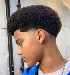 Afro Undercut Mens, Afro Taper Fade Black Men, Hairstyles For Teenage Boys, Medium Afro, Temp Fade Haircut, Haircuts For Boys, Teen Haircuts