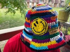 Crochet Hat Scrappy handmade unisex beach summer festival hippie boho Smileyface  | eBay Boho Crochet Hat, Playful Handmade Sun Hat For Summer, Playful Crochet Hat For Summer Vacation, Playful Summer Sun Hat For Festivals, Bohemian Summer Hat, Casual Sun Hat For Music Festival In Summer, Colorful Adjustable Crochet Hat, Handmade Crochet Hat For Summer Outdoor, Colorful Adjustable Casual Crochet Hat