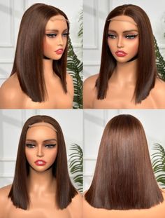 Glueless Virgin Unprocessed Vietnamese Bone Straight Human Hair 4x4 Lace Closure Bob Wig 10inches - Etsy UK Closure Bob Wig, Closure Bob, Lace Closure Bob, Lace Dresses, Bob Wig, Straight Human Hair, Straight Wig