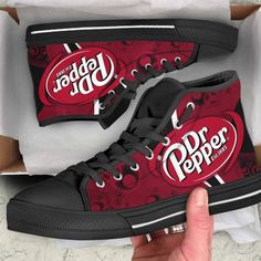 Dr Pepper High Top Canvas Shoes Lightweight construction with breathable mesh fabric provides a comfortable and flawless fit.