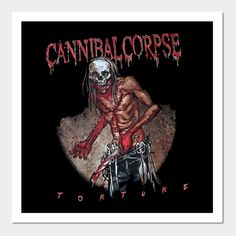 Cannibal Corpse Art Design -- Choose from our vast selection of art prints and posters to match with your desired size to make the perfect print or poster. Pick your favorite: Movies, TV Shows, Art, and so much more! Available in mini, small, medium, large, and extra-large depending on the design. For men, women, and children. Perfect for decoration. Corpse Art, Metal Pins, Album Art, Print Shop, Bedroom Ideas, Extra Large, Print Design, Favorite Movies