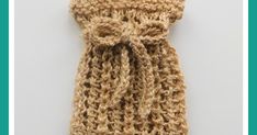 a crocheted scarf with a knot on it