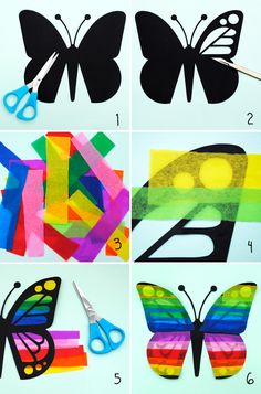 the steps to make a butterfly craft for kids