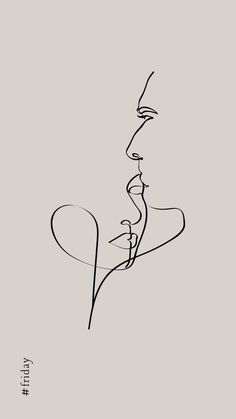 a black and white drawing of a woman's face with the word love on it