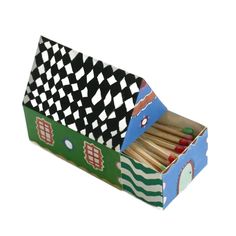 House Matches Matches Box Art, Cool Matchbox Designs, Match Box Print, Match Container, Cool Match Boxes, Custom Match Boxes, Desk Planners, Flow Design, Host Gifts