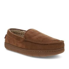 Head to the home office, grocery store, or just to the coffee pot in true comfort with the Levi's Fields slippers.  Of course, they’ll keep your feet warm and relaxed with their breathable faux shearling lining and memory foam support, but these slippers will help you keep focused thanks to their loafer design. It can be tricky to keep your head in the game when home is just so homey, that’s why going for a slipper with a little more structure will help you hustle through the workday while still Venetian House, Shoe Slippers, Mens Moccasin Slippers, House Shoes Slippers, Shoe Warehouse, Branded Shoes For Men, Slippers Online, Closed Toe Shoes, Round Toe Heels