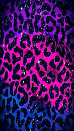 a purple and black leopard print with stars