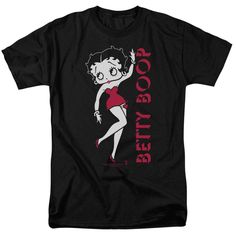 Officially Licensed Merchandise. Printed in the U.S.A. 100% High Quality Cotton, Comfy and Looks Great. Design Will Not Fade, Crack or Peel After Multiple Washes. State of the Art Digitally Printed Clothing. Made to Order. Takes 2-5 Business Days to Make to Perfection. Betty Boop Shirt, Betty Boop Classic, Black Betty Boop, Black Betty, Classic Man, Fall Shirts, Betty Boop, Slim Fit Men, Black Design