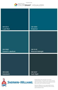 the color scheme for sherwinn - williams's paint colors