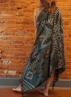 "Gorgeous hand-dyed, intricately designed sarong/wall hanging. Choose from a small batch in a variety of colors. About 40\"x54\" in width x length" Bohemian Batik Print Sarong For Festival, Kaftan Ideas, Tie Dye Tapestry, Tie Dye Fashion, Earthy Outfits, Tie Dye Diy, Sarong, Small Batch, Tapestry Wall Hanging