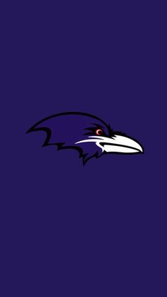 the baltimore ravens logo on a dark blue background