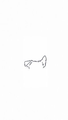 a black and white drawing of a dog's head with its paw in the air