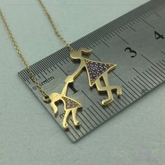 14K Gold Mother & Daughter Necklace Mom And Three Daughters, Jewelry Daughter, Original Necklace, Mother Daughter Necklace, Daughter Jewelry, Three Daughters, Daughter Necklace, Nov 1, Its My Birthday