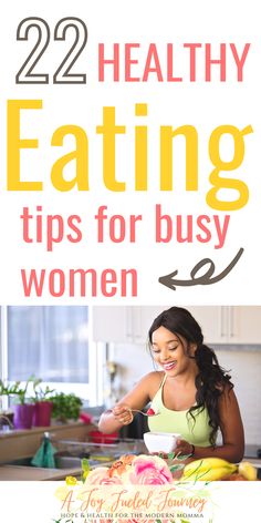 A thorough list of 22 healthy eating tips for busy women. Eat healthy | Mom hacks | Health Tips | Health and wellness Lose Thigh Fat, Ways To Stay Healthy, Women Health Care, Eating Tips, Women Health, Staying Healthy, Healthy Mom, Busy Women, Mom Hacks